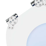 Soft-Close Toilet Seat 2 pcs Blue 44 x 38 cm MDF board 3414546