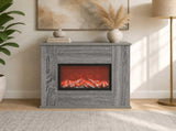 Electric Fireplace Grey Sonoma 47 x 18 x 48 cm Engineered wood 8021068