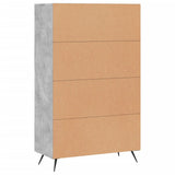 Highboard Concrete Grey 69.5x31x115 cm Engineered Wood 828272