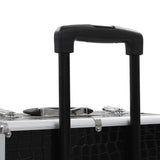 Make-up Trolley Aluminium Black with Crocodile Pattern 91817