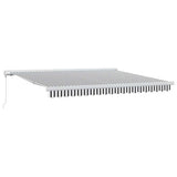 Retractable Awning Anthracite and White 4x3 m Fabric&Aluminium 3216125