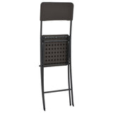 Bar Chair Set of 2 Brown HDPE and powder-coated steel Standard 44558
