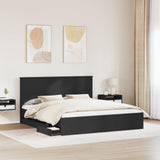 Bed Frame with Drawer Black 180 x 200 cm Engineer Wood 3411090