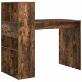 Desk with Shelf Smoked Oak 108 x 55 x 103.5 cm Engineered Wood 869462