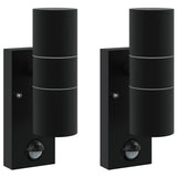 Outdoor Wall Light 2 pcs Black 7 x 10 x 22 cm 4005998