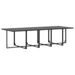 Garden Dining Set 11 pcs Black Steel 3335861