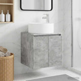 Wall-mounted Sink Vanity Concrete Grey 49.5 x 44.5 x 65.5 cm 890465