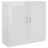 Book Cabinet High Gloss White 82.5x30.5x80 cm Engineered Wood 802711
