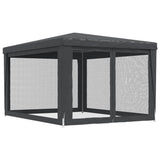 Party Tent with 4 Mesh Sidewalls Anthracite 3x4 m HDPE 319234