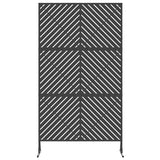 Privacy Screen Black 100 x 50 x 180 cm Steel 868542