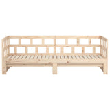 ZNTS Pull-out Day Bed without Mattress Solid Wood Pine 2x cm 820222