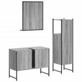 3 Piece Bathroom Cabinet Set Grey Sonoma Engineered Wood 3214352