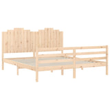 Bed Frame without Mattress Super King Size Solid Wood 3194196