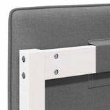 Upholstered Headboard White and Light Grey 140 cm 880182
