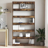 Book Cabinet Smoked Oak 100 x 30 x 198 cm Engineered Wood 3333928