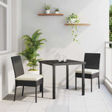 Garden Dining Set 3 pcs Cream Powder-Coated Steel 3379219