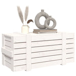 ZNTS Storage Box White 91x40.5x42 cm Solid Wood Pine 824999