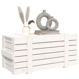 ZNTS Storage Box White 91x40.5x42 cm Solid Wood Pine 824999