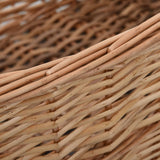 Firewood Basket with Carrying Handles 88x57x34 cm Natural Willow 286984