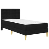 Bed Frame with Mattress with Headboard Black 90 x 190 cm Fabric 3415264
