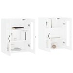 Wall Mounted Cabinets 2 pcs White Engineered Wood 3197969