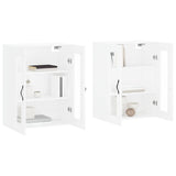 Wall Mounted Cabinets 2 pcs White Engineered Wood 3197969