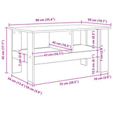 Coffee Table Concrete Grey 90 x 50 x 45 cm Engineered Wood 8000255