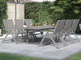 Garden Dining Set Grey Solid Acacia wood Standard Extendable 3079648
