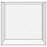 Dog Cage Silver 200 x 200 x 200 cm Galvanised Steel 42009134