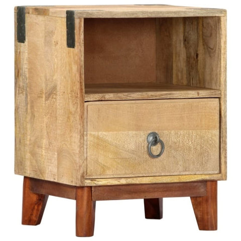 Bedside Cabinet 40x30x52 cm Solid Rough Mango Wood 282744