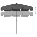 ZNTS Beach Parasol Anthracite 200x125 cm 314729