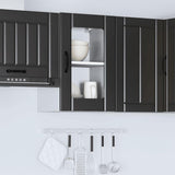 Kitchen Wall Cabinet with Glass Door Lucca Black 853768