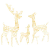 Reindeer Family Warm White Acrylic Large Reindeer Family Oblong 329793