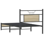 Bed Frame without Mattress Sonoma Oak 90x200 cm Engineered Wood 4106955