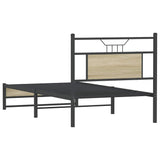 Bed Frame without Mattress Sonoma Oak 90x200 cm Engineered Wood 4106955