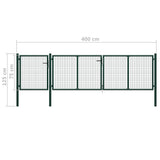 Garden Gate Steel 400x75 cm Green 144310