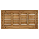 Table Top 80 x 40 x 3.5 cm Rectangular Solid Teak Wood Natural 42033155