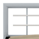 Bed Frame without Mattress Grey and White Metal 180x200 cm Super King 284561