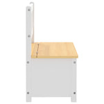 Children Storage Bench White and Beige 60x30x55 cm MDF 10408