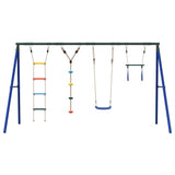 Outdoor Swing Set with Swing. Trapeze. Ladder. Disc Swing 3283614