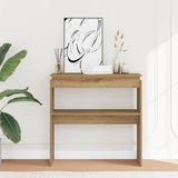 Console Table Artisan Oak 80x30x80 cm Engineered Wood 856625