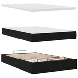 Ottoman Bed with Mattresses Black 120x200cm Velvet 3313393