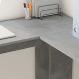 Corner Desk Concrete Grey 140 x 113.5 x 75 cm Engineered Wood 869557