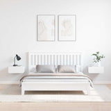 Bedside Table 2 pcs White 39 x 34 x 16.5 cm Solid pine wood 873502