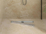 Shower Drain Line Design with 360&deg Siphon Silver 60 cm 42015980