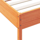 Bed Frame without Mattress Wax Brown 100x200 cm Solid Wood Pine 842709