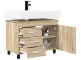 Bathroom Vanity Unit Sonoma Oak 60 x 35 x 60 cm Engineered Wood 889377