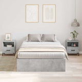 Storage Bed Frame Concrete Grey 120 x 200 cm Engineered Wood 3335368
