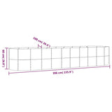 Garden Raised Bed Galvanised Steel 396x100x68 cm Anthracite 319076