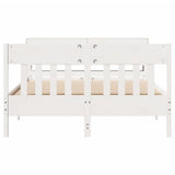 Bed Frame without Mattress White 120x190 cm Small Double Solid Wood Pine 3306283
